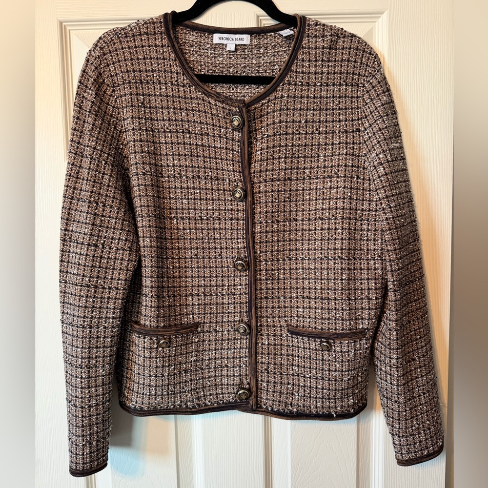 Veronica Beard Brisa Tweed Knit Jacket / Cardigan